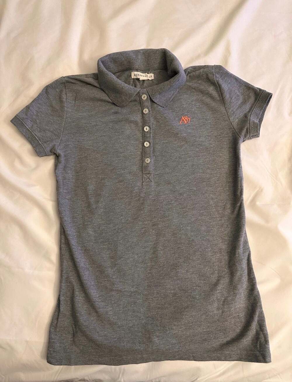 Y2K Collared Grey Preppy Aeropostale